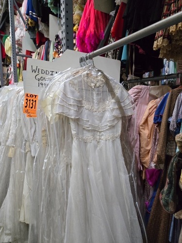 Collection of (7) Wedding Dresses, 70s - 90s era