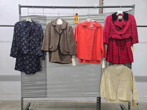 Collection of (5) 1960's era 2pc Sets of Women's Jacket's with Long Skirts