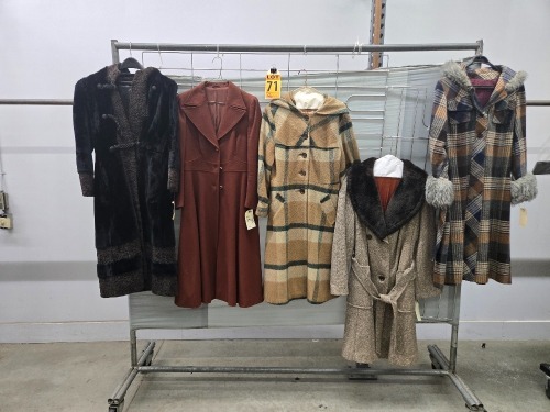 Collection of (5) 1970's era coats