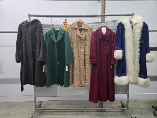 Collection of (5) 1970's era coats