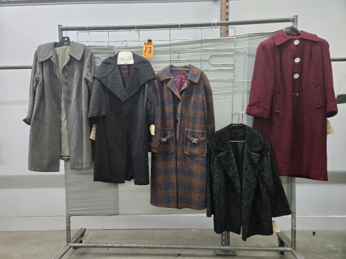 Collection of (5) 1950's era long coats