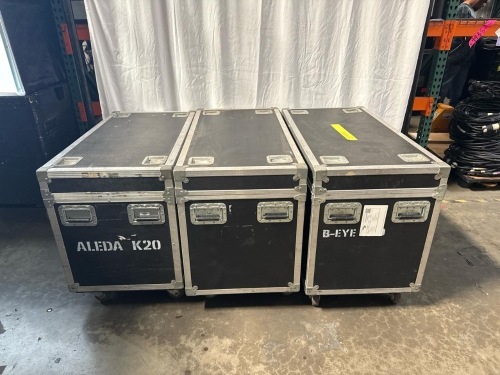 Qty: 3 - CLAY PAKY B.EYE K20 CASES - EMPTY