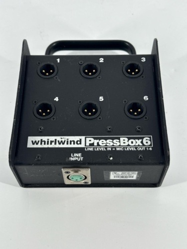 Qty: 2 - WHIRLWIND PB06 PRESSBOX 1X 6 XLR3 PASSIVE