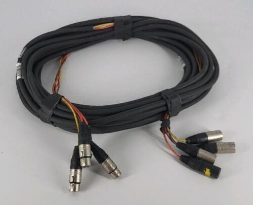 AUDIO SNAKE 4PR HW XLR3 M-F TAILS 50' 15M