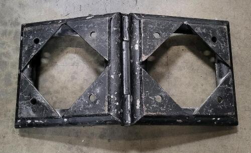 Qty: 2 - TRUSS HINGE 12IN X 12IN BOLT BOOK HORIZ PLATES W/TUBE