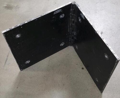 Qty: 4 - TRUSS HINGE 20IN X 20IN BOLT BOOK HORIZ PLATES BLK