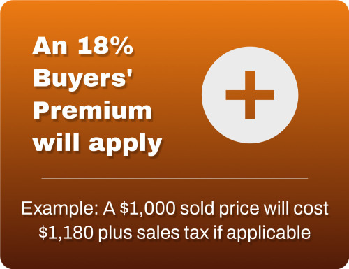 An 18% Buyers' Premium Applies