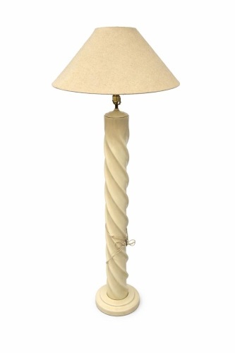 Decorative Twisted Column Floor Lamp with Fabric Shade