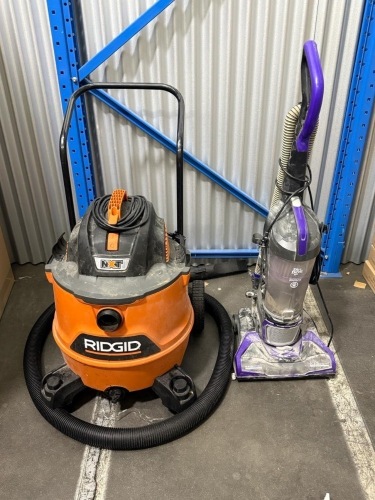 RIDGID Wet/Dry Shop Vacuum + Dirt Devil Upright Vacuum (Set)