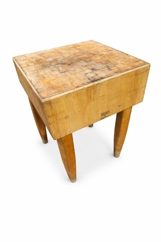 Wooden Butcher Block Table