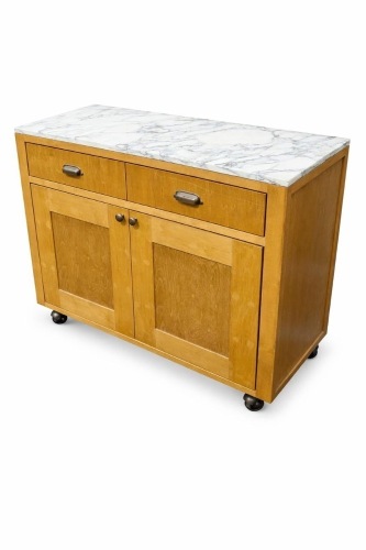 Wooden Sideboard with Marble Top