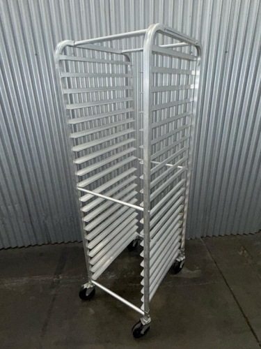 x4 - Commercial Aluminum Sheet Pan / Bakery Rack on Casters