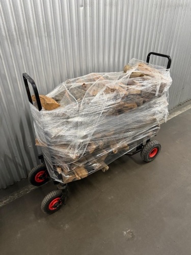 Heavy-Duty Utility Wagon with Firewood
