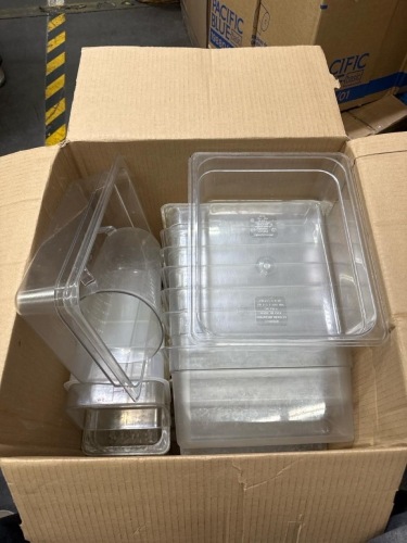 Box Lot of Plastic containers