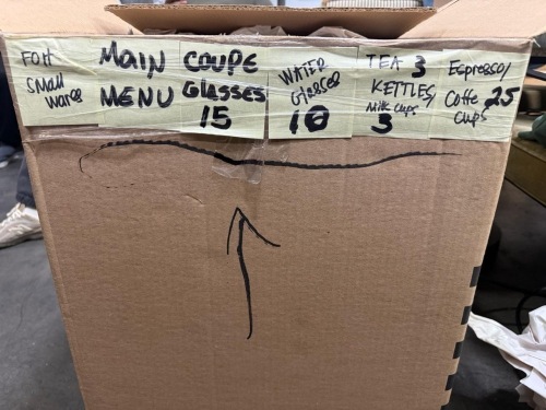 Box Lot of Miscellaneous Tableware