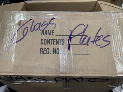 Box Lot of Glass plates