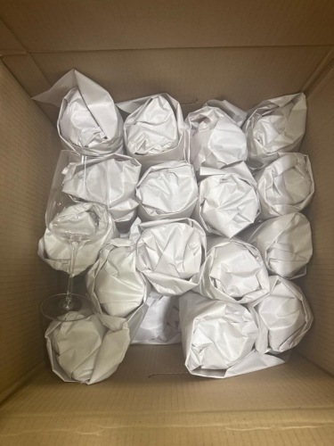 Box Lot of Wine glasses