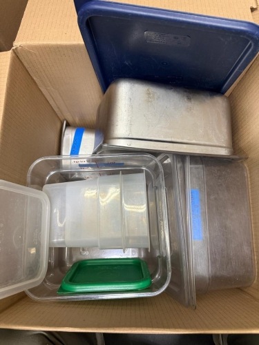 Box Lot of Assorted Pots and containers (2 Boxes)