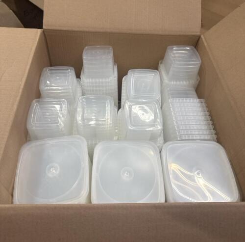 Box Lot of Plastic containers and lids