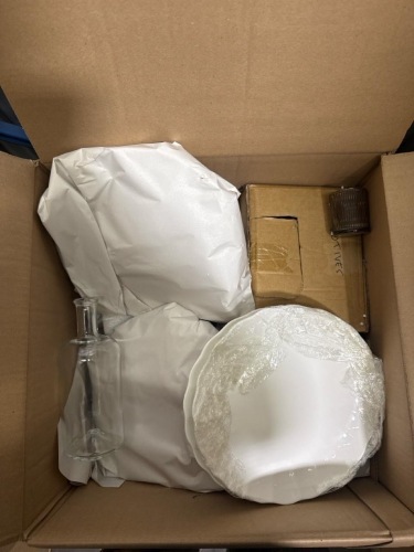 Box Lot of Plates and glassware