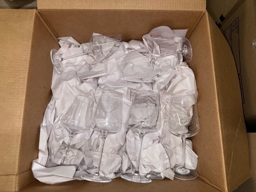Box Lot of Wine glasses