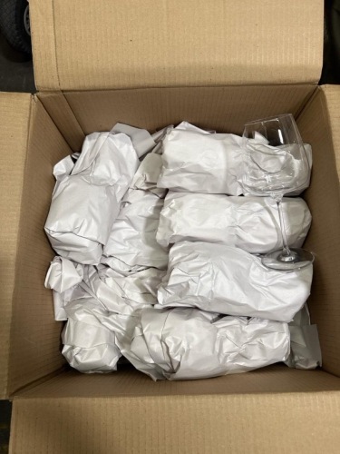 Box Lot of Wine glasses