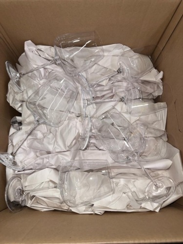 Box Lot of Wine glasses