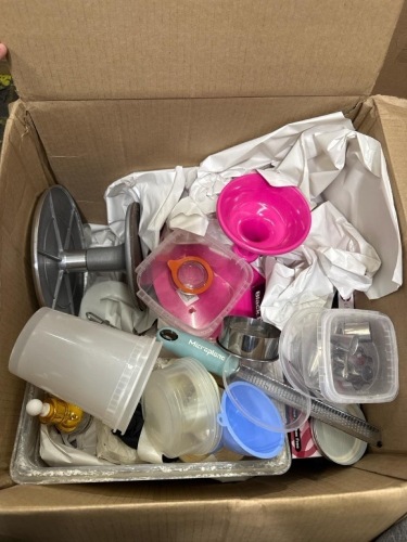 Box Lot of Assorted kitchenware