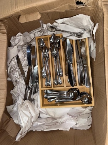 Box Lot of Silverware