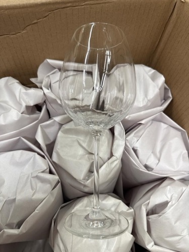 Box Lot of Wine glasses