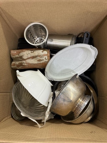Box Lot of Assorted kitchenware