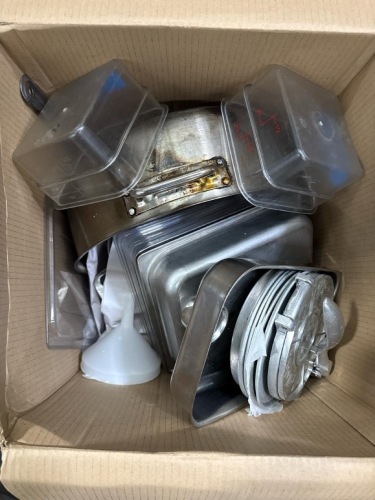 Box Lot of Pots and containers