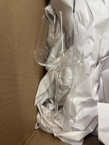 Box Lot of Wine glasses