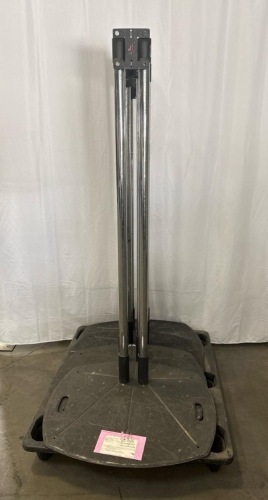 Qty: x4 - MONITOR STAND BASE 2-POLE BLK WITH 72IN CHROME POLES