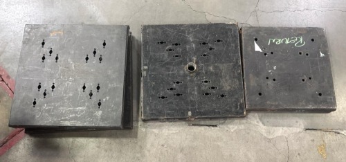 Qty: x5 - TRUSS BASE STEEL 24IN SQ X 1.75IN 55LB - 12+15+18+20