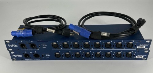 Qty: x2 - TMB PROPLEX OPTO BOX XLR5 2X 8 SWITCH A/B DMX