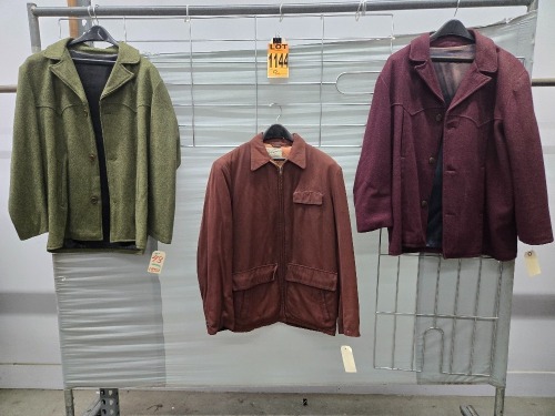 Collection of (3) pieces of 1950's era outerwear