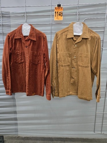 Collection of (2) 1960's era corduroy shirts