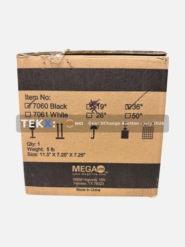(1) - Mega-Lite Drama Profile 36 Degree Lens, Black