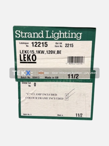 (2) - Strand Lighting Leko Lite, 15 Deg., 1Kw, 120V