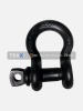 (4) - Columbus McKinnon (CM Entertainment) Steel Screw Pin Shackle, 5/8", Black