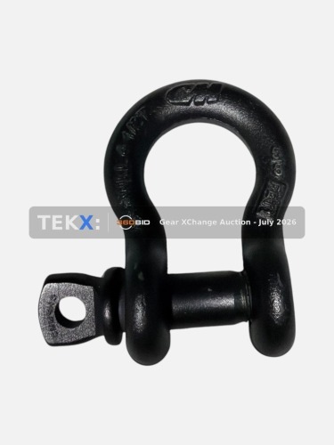 (4) - Columbus McKinnon (CM Entertainment) Steel Screw Pin Shackle, 5/8", Black