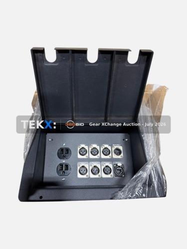 (1) - Elite Core Recessed Metal Floor Box, Large, 6XLRF, 1XLRM, 1 EtherCon, AC Receptacle