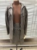 2pc 1980's Era Leather Jacket & Skirt Set - 4