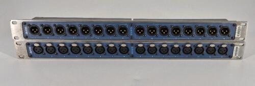 Qty: x2 - AVIOM PB28 MODULAR PATCH BAY 1RU RACK PANEL