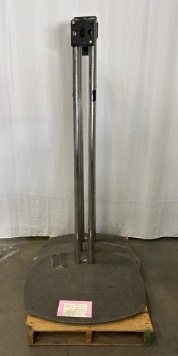 Qty: x6 - MONITOR STAND BASE 2-POLE BLK SINTERFLEX WITH 72IN CHROME POLES