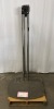 Qty: x6 - MONITOR STAND BASE 2-POLE BLK SINTERFLEX WITH 72IN CHROME POLES