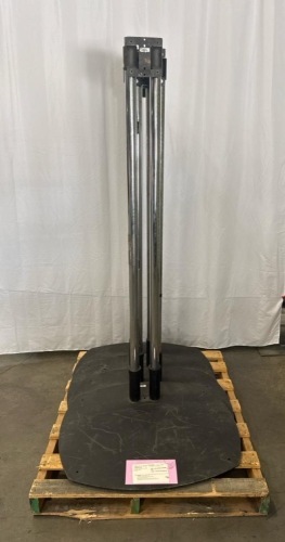 Qty: x4 - MONITOR STAND BASE 2-POLE BLK WITH 72IN CHROME POLES