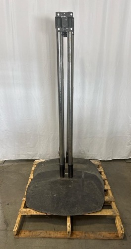 Qty: x3 - MONITOR STAND BASE 2-POLE BLK WITH 72IN CHROME POLES