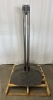 Qty: x3 - MONITOR STAND BASE 2-POLE BLK WITH 72IN CHROME POLES